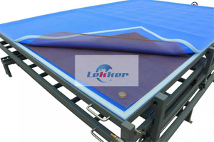 Fornecedor da China, venda direta da fábrica, sacos de vácuo de silicone especializados para fornos a vácuo de laminação de vidro, processamento de cor azul de 3 mm