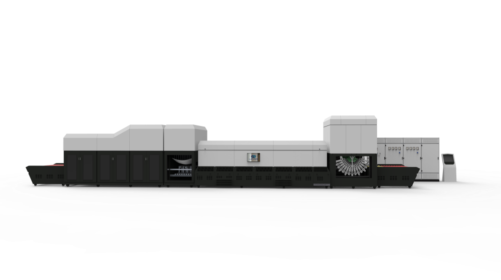 Combinação de janela lateral de carro/ônibus e janela traseira máquina de forno de têmpera de vidro curvo para economizar lugar e custo